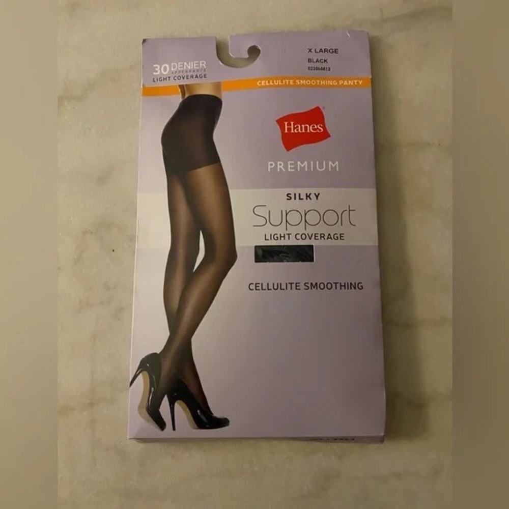 Unopened Package of Hanes Light Coverage Black Tights